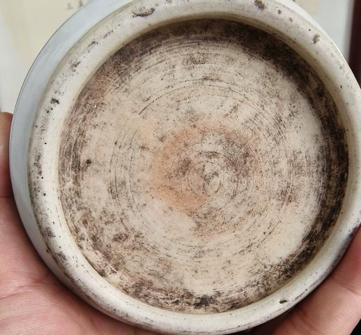 古玩陶瓷壽字紋青花圈足筒式香爐真品鑒賞圖