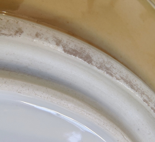 古玩陶瓷黃釉雙圈足盤真品鑒賞圖