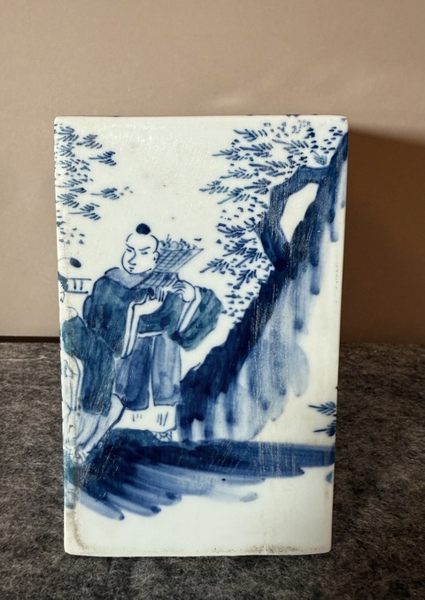 古玩陶瓷青花人物故事書檔真品鑒賞圖