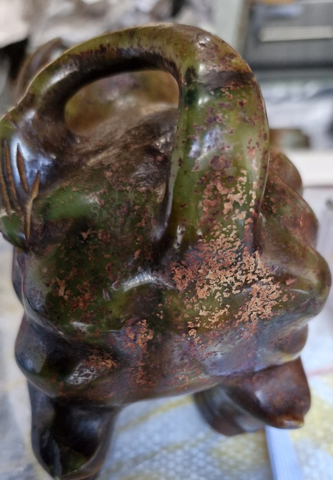 古玩玉器做舊仿古“玉牛”真品鑒賞圖