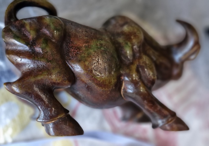 古玩玉器做舊仿古“玉牛”真品鑒賞圖