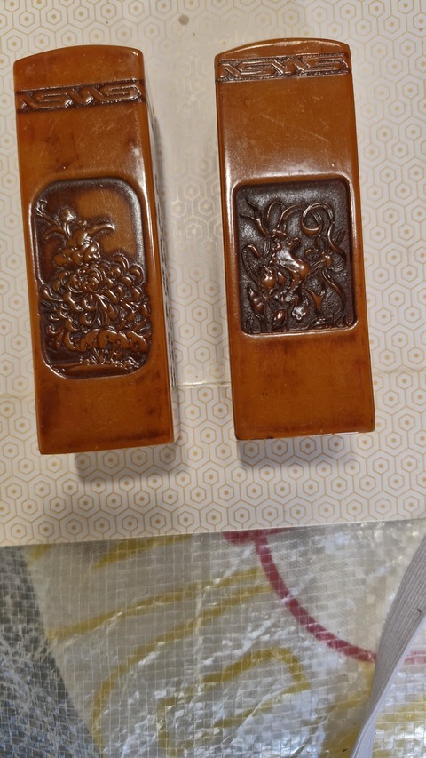 古玩雜項(xiàng)印章一對(duì)真品鑒賞圖