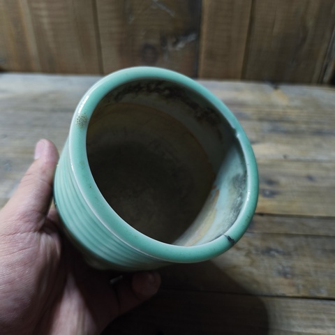 古玩陶瓷民國青釉玄紋爐真品鑒賞圖