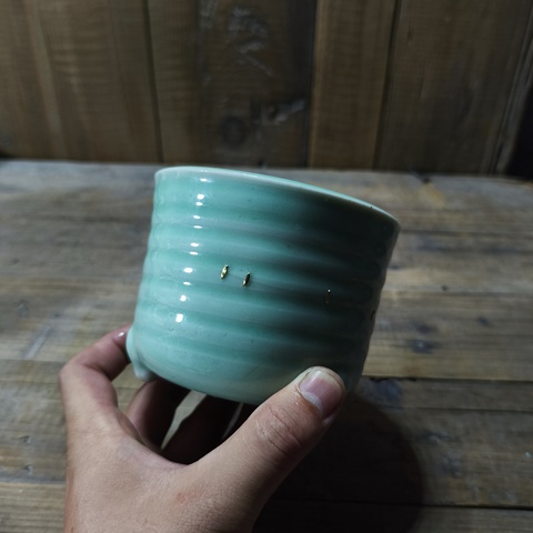 古玩陶瓷民國青釉玄紋爐真品鑒賞圖