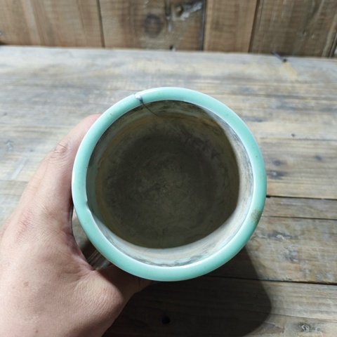 古玩陶瓷民國青釉玄紋爐真品鑒賞圖