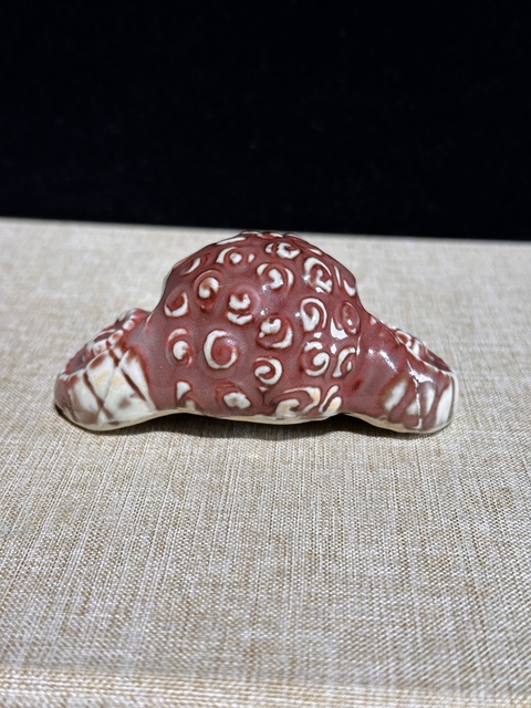 古玩陶瓷紅釉綿羊真品鑒賞圖