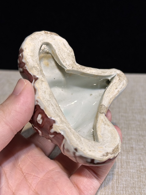 古玩陶瓷紅釉綿羊真品鑒賞圖