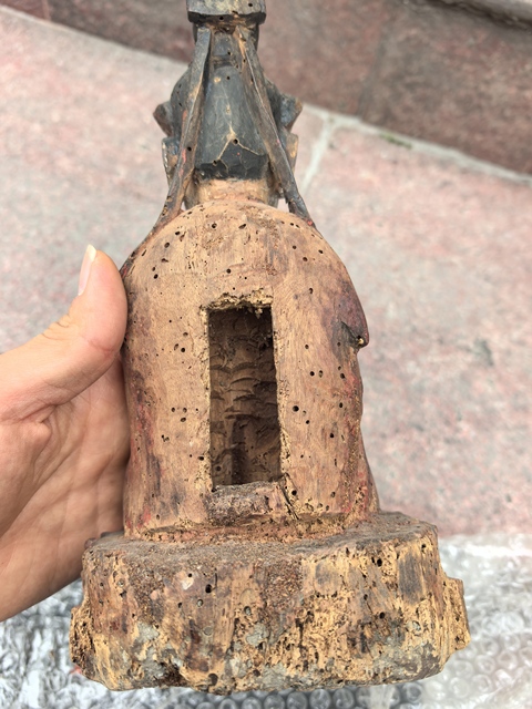 古玩雜項木雕佛像真品鑒賞圖