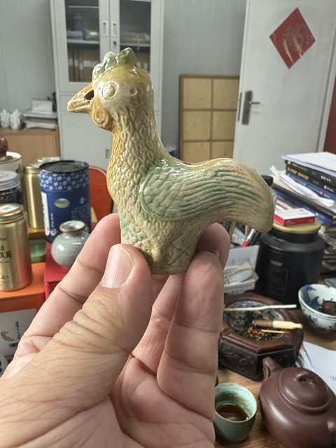 古玩陶瓷三彩大雞哨子真品鑒賞圖