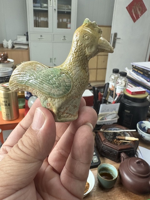 古玩陶瓷三彩大雞哨子真品鑒賞圖