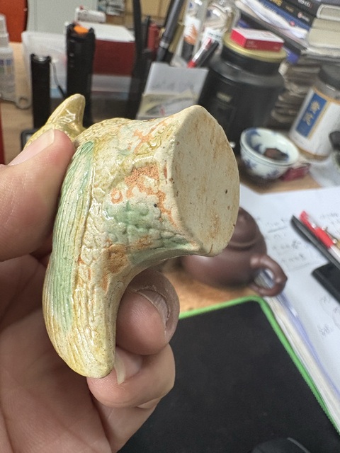 古玩陶瓷三彩大雞哨子真品鑒賞圖