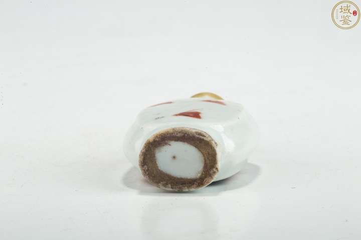 古玩陶瓷紅綠彩人物紋鼻煙壺拍賣，當前價格676元