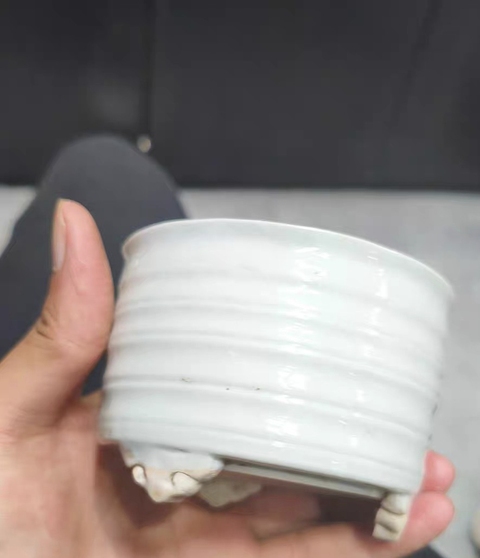 古玩陶瓷白釉爐真品鑒賞圖