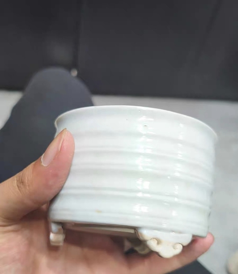 古玩陶瓷白釉爐真品鑒賞圖