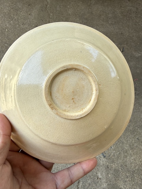 古玩陶瓷南定刻花折腰盤真品鑒賞圖