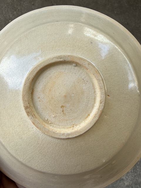 古玩陶瓷南定刻花折腰盤真品鑒賞圖