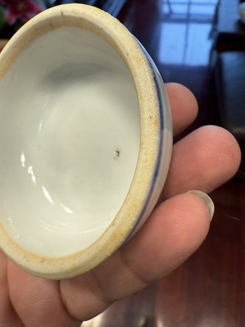 古玩陶瓷青花教子圖罐真品鑒賞圖