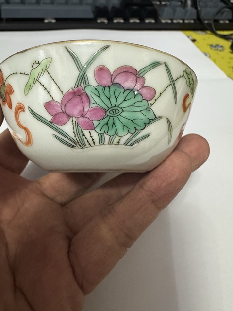 古玩陶瓷清晚期 粉彩平生三級臥足杯拍賣，當前價格3688元