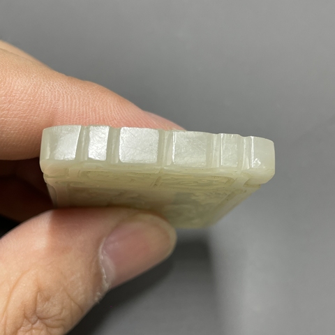 古玩玉器和田玉雕“詩文牌”真品鑒賞圖