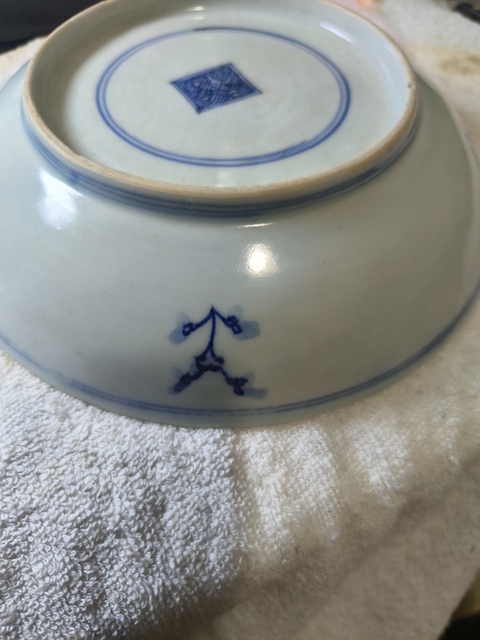 古玩陶瓷龍紋青花盤真品鑒賞圖