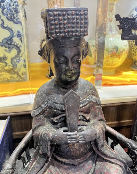 古玩銅器銅碧霞元君真品鑒賞圖