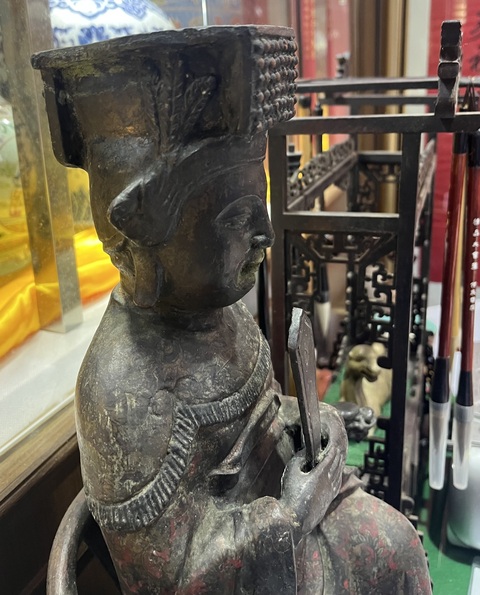 古玩銅器銅碧霞元君真品鑒賞圖