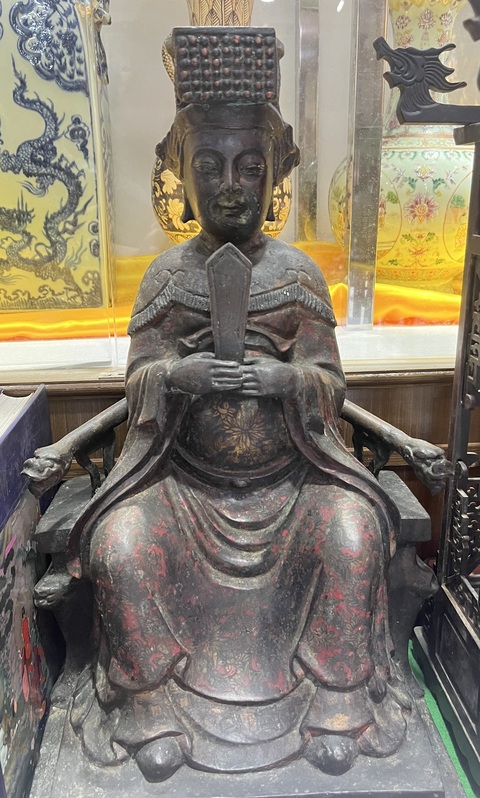 古玩銅器銅碧霞元君真品鑒賞圖