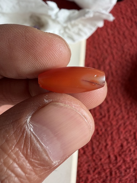 古玩玉器瑪瑙珠真品鑒賞圖