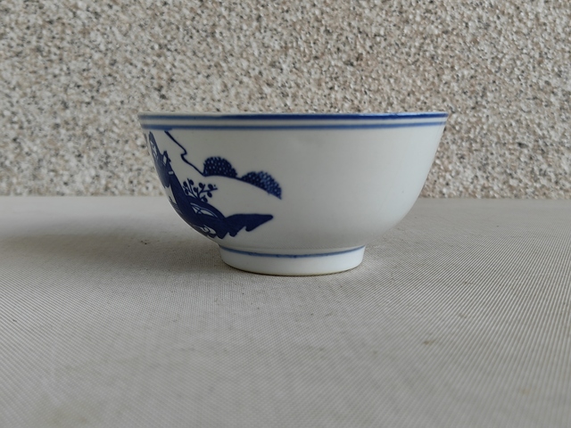 古玩陶瓷青花三星高照茶碗拍賣，當前價格260元