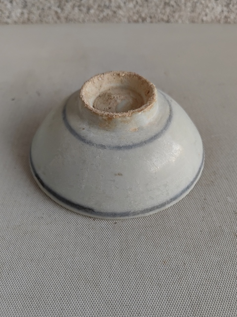 古玩陶瓷青花線條紋碗拍賣，當(dāng)前價格450元