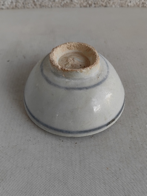 古玩陶瓷青花線條紋碗拍賣，當(dāng)前價格450元