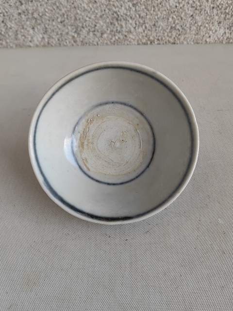 古玩陶瓷青花線條紋碗拍賣，當(dāng)前價格450元