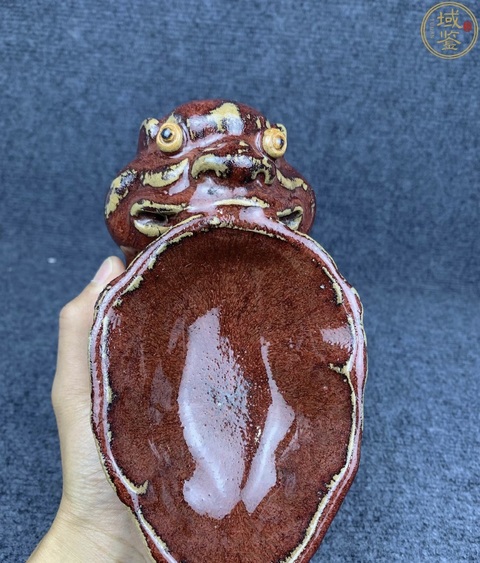 古玩陶瓷創匯·紅釉瑞獸洗 真品鑒賞圖