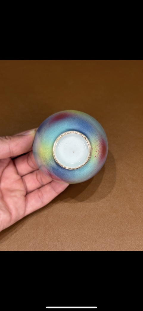 古玩陶瓷清末民國桃花洞杯一組真品鑒賞圖