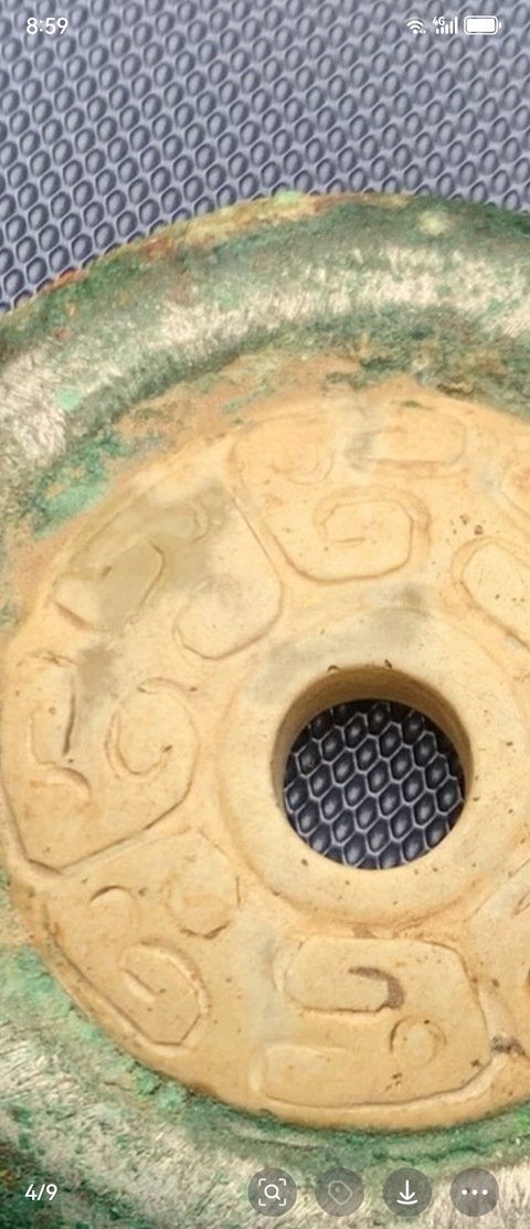 古玩玉器仿古鑲嵌玉璧真品鑒賞圖