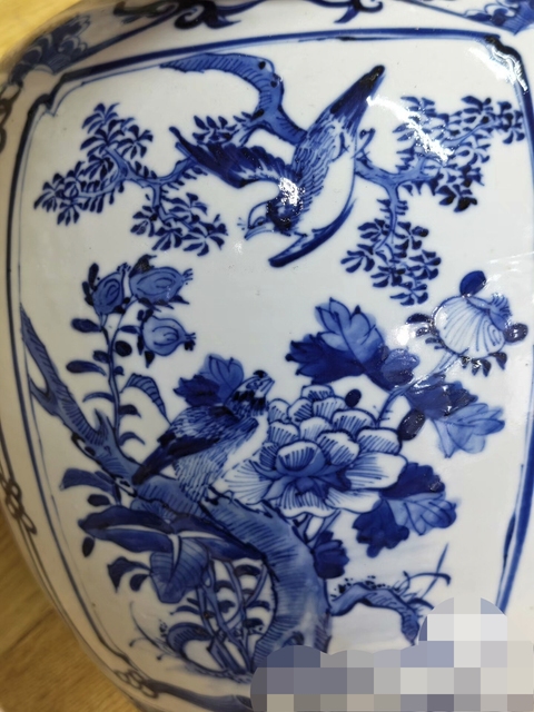 古玩陶瓷青花人物故事紋罐真品鑒賞圖