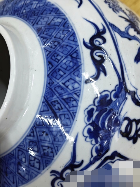 古玩陶瓷青花人物故事紋罐真品鑒賞圖