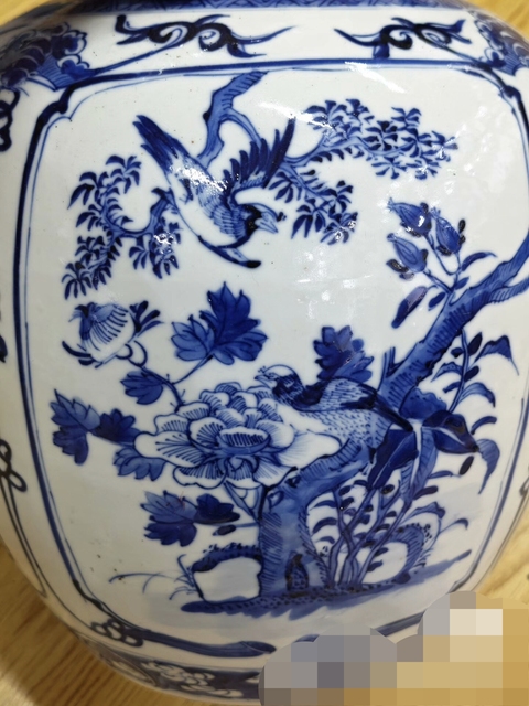 古玩陶瓷青花人物故事紋罐真品鑒賞圖