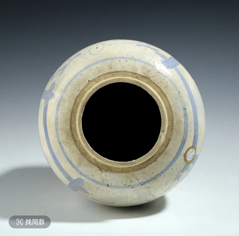 古玩陶瓷青花喜字罐真品鑒賞圖