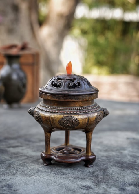 古玩銅器熏爐真品鑒賞圖