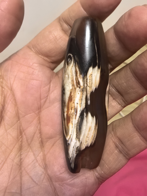 古玩玉器瑪瑙橄欖形珠真品鑒賞圖