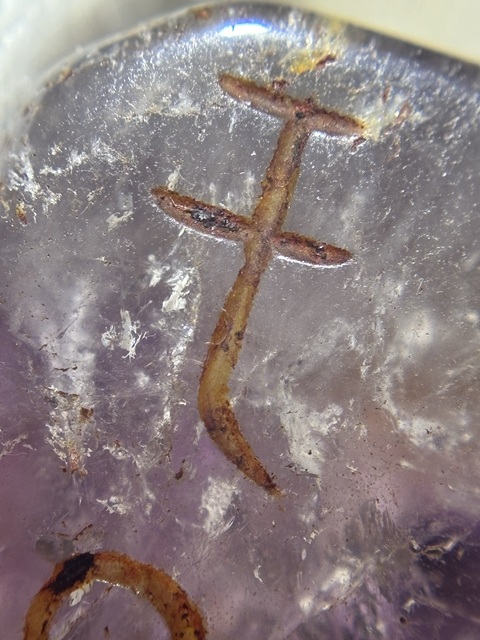 古玩玉器紫水晶雕“印章”真品鑒賞圖