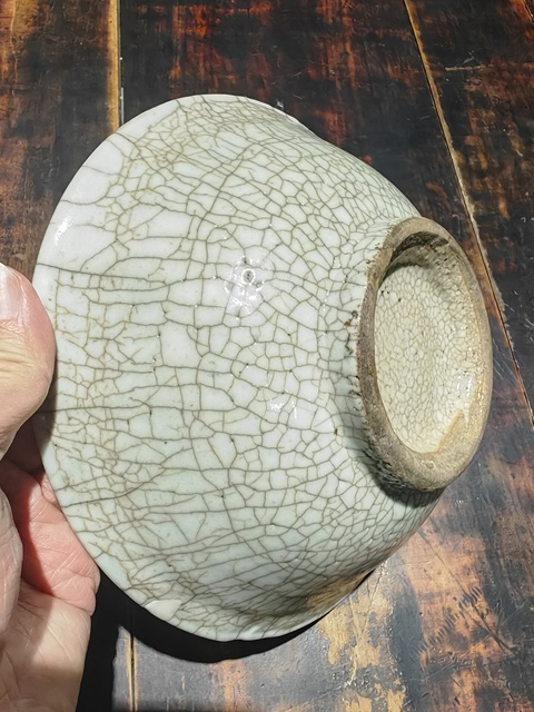 古玩陶瓷哥釉碗真品鑒賞圖