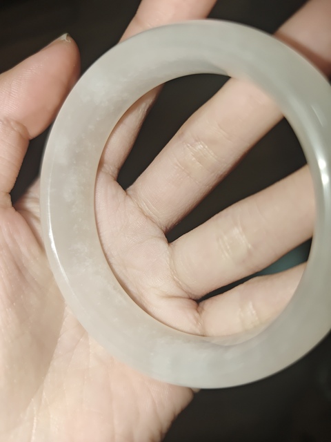 古玩玉器金絲玉手鐲真品鑒賞圖