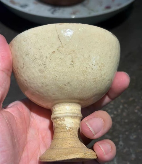 古玩陶瓷高足杯真品鑒賞圖