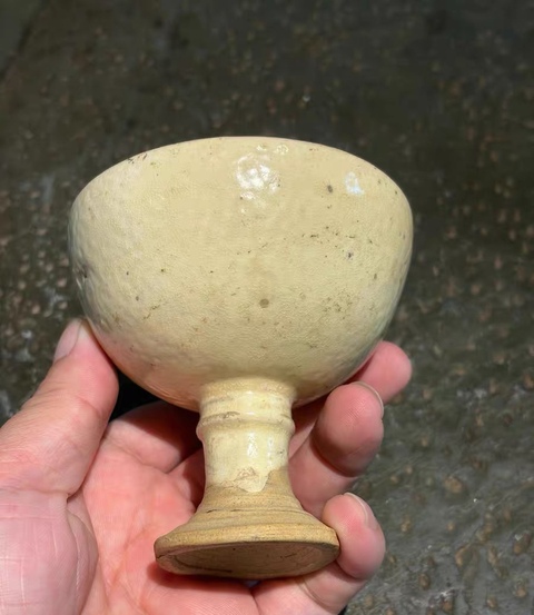 古玩陶瓷高足杯真品鑒賞圖