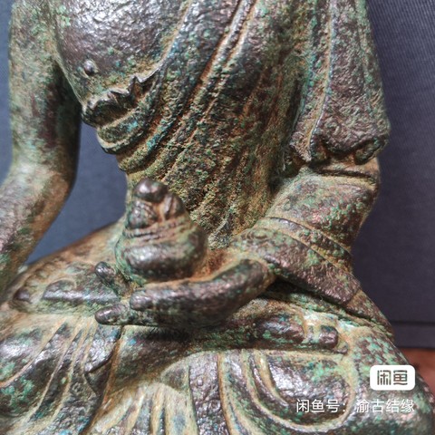 古玩銅器銅釋迦摩尼真品鑒賞圖