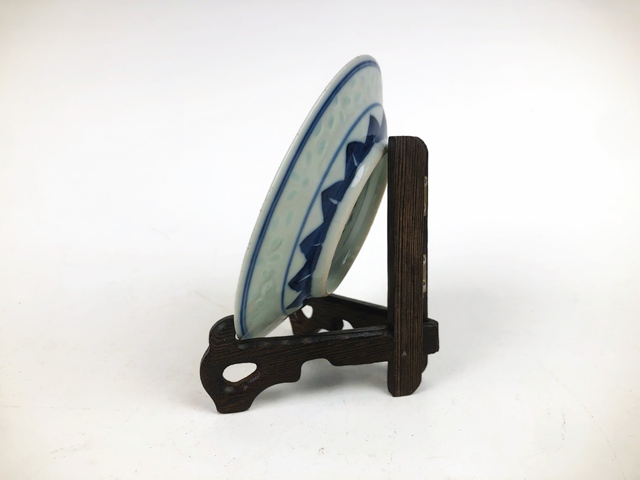 古玩陶瓷清晚期·青花團鳳玲瓏盤真品鑒賞圖