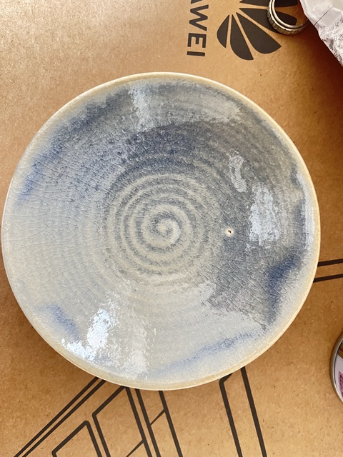 古玩陶瓷藍(lán)釉盤真品鑒賞圖