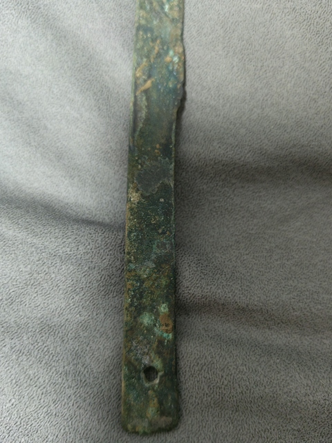 古玩銅器戰漢削刀真品鑒賞圖